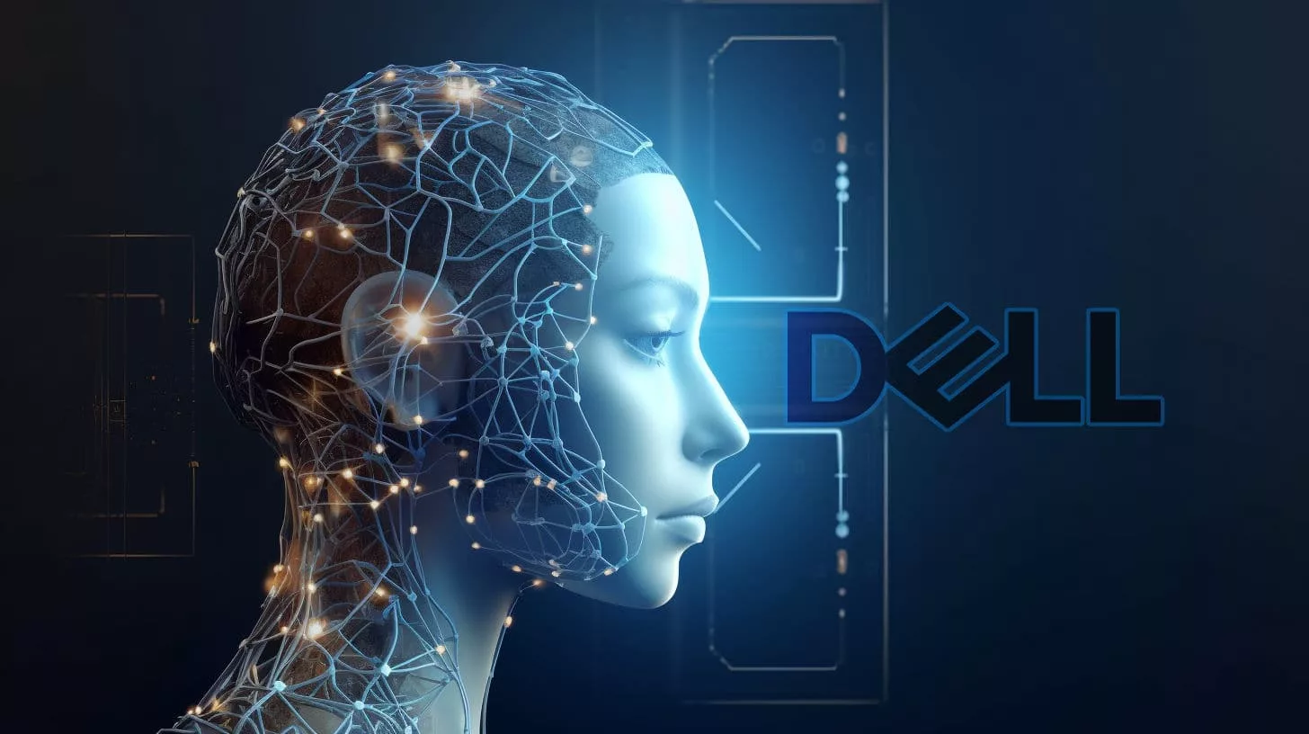A modern visual representation of Dell AI infrastructure symbolizing technological advancement and innovation.