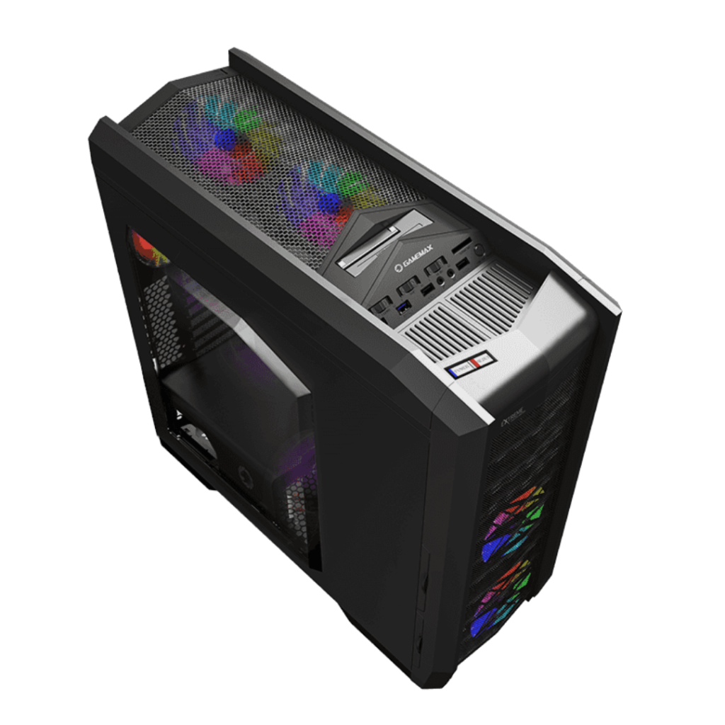 GameMax Dragon Knight 2 gaming PC case showcasing its sleek design and features.