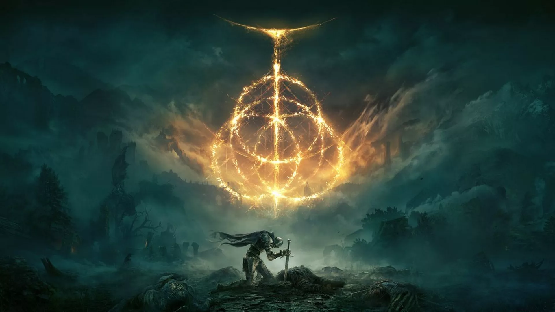 High-quality digital artwork inspired by Elden Ring Nightreign multiplayer gameplay showcasing fantasy warriors in an epic battle.