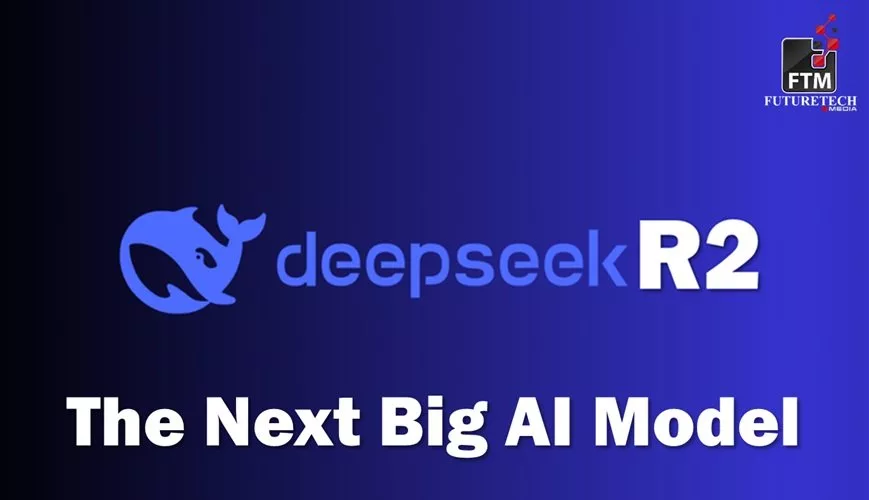 High-quality visual design representing the DeepSeek R2 AI Model showcasing a technological and innovative theme.