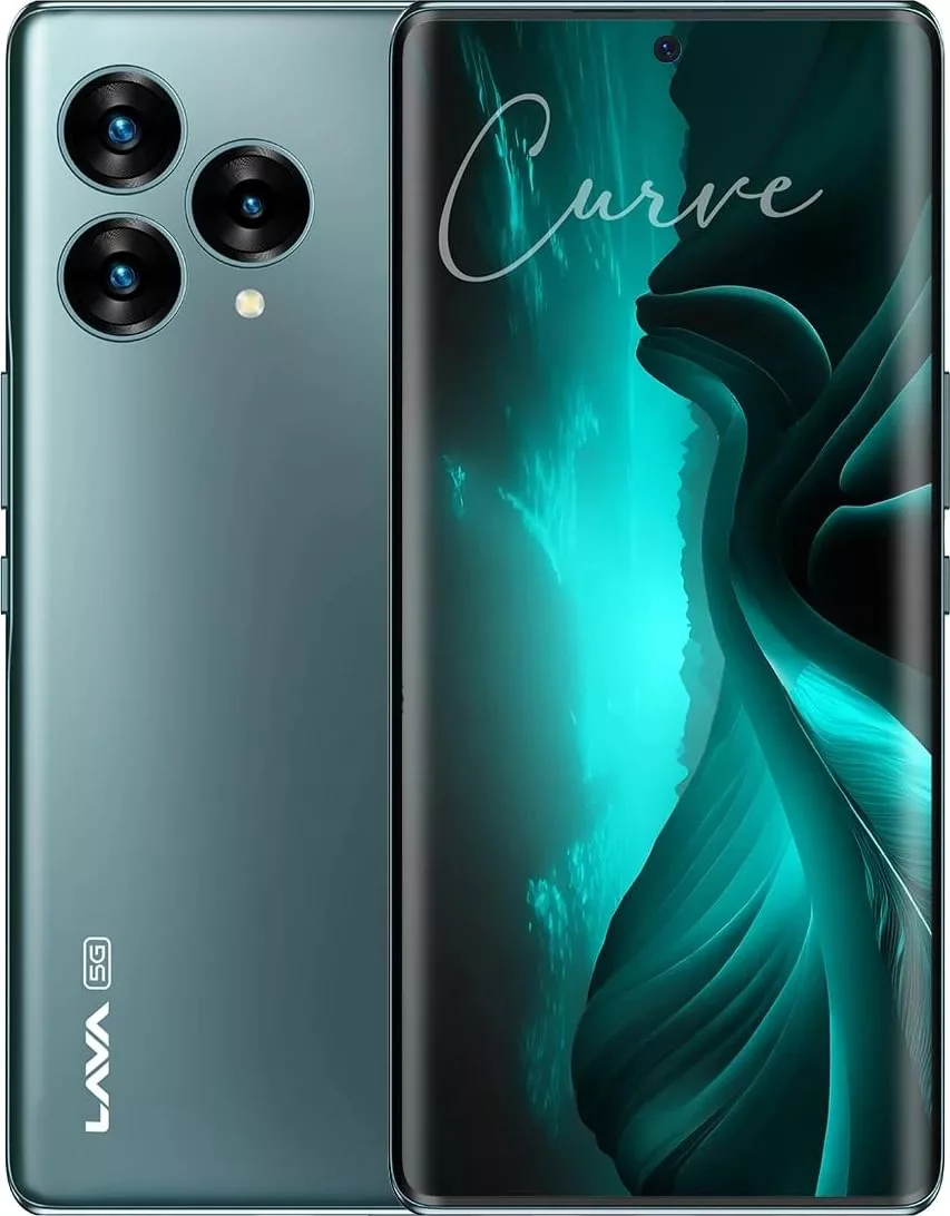 A modern design illustration of the Lava Shark 5G smartphone showcasing its advanced features and 5G technology.