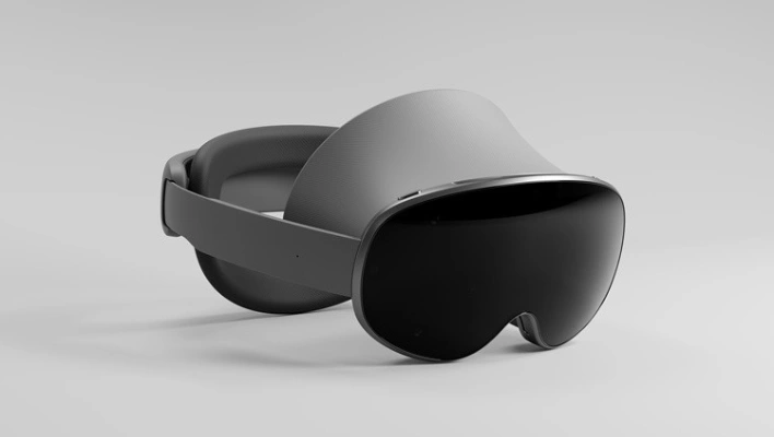 Futuristic illustration of Android XR glasses unveiled at Google I/O 2025, featuring a sleek and innovative design.