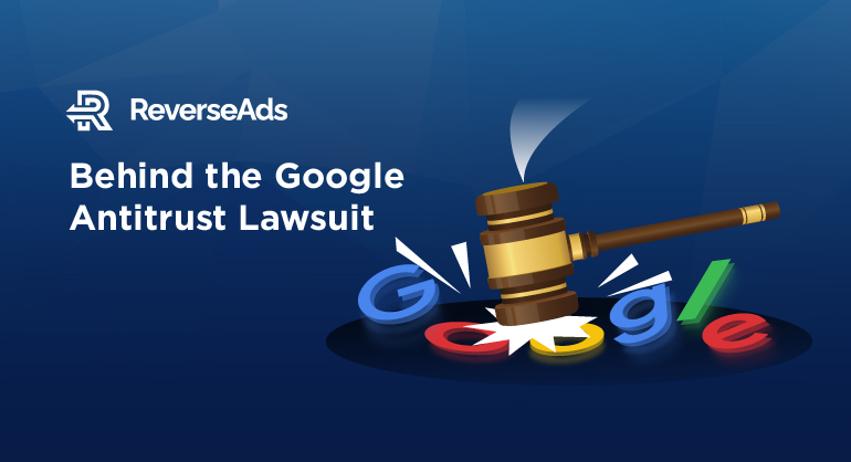 A creative representation of the Google antitrust lawsuit, symbolizing corporate fragmentation with a tech-inspired design.