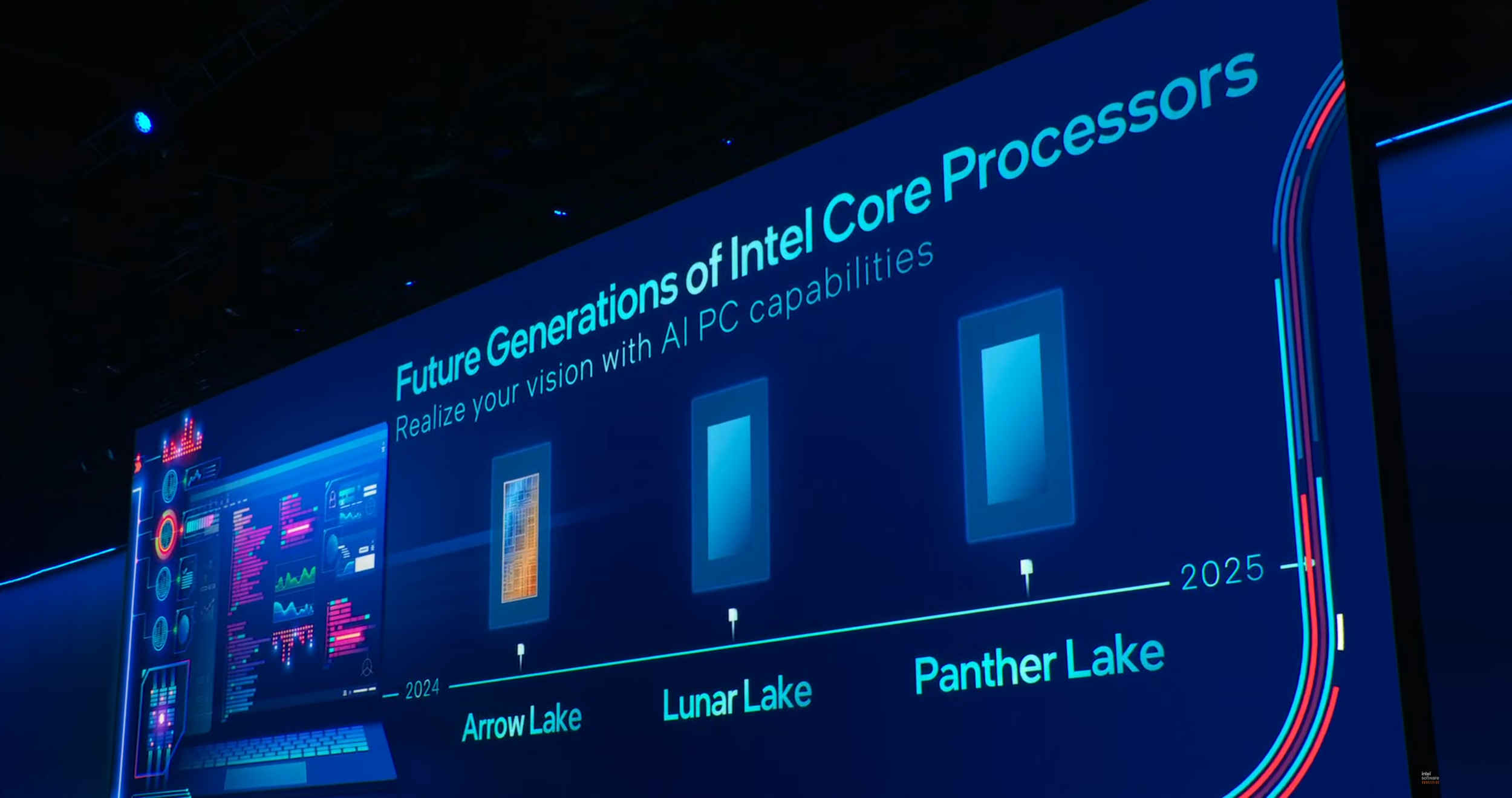 A sleek representation of Intel Panther Lake CPUs showcasing modern technology and advanced performance.
