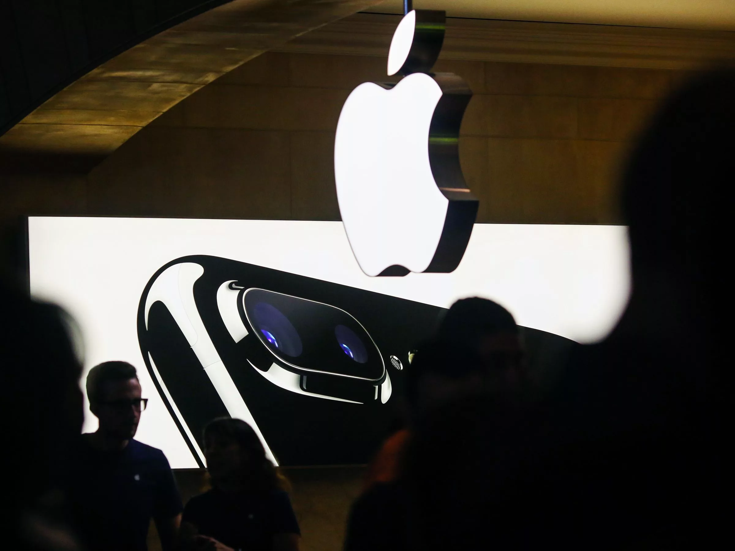 A futuristic and aesthetic representation of the iPhone 2027 showcasing its full-screen features and advanced technology.