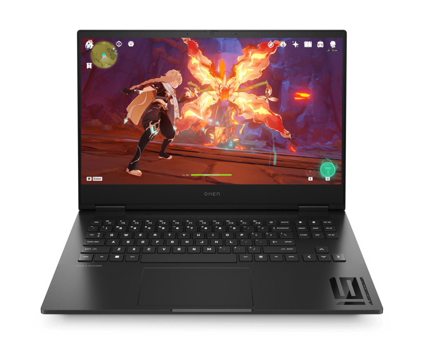 A stylish and modern HP Omen laptop showcasing its sleek design and performance features.