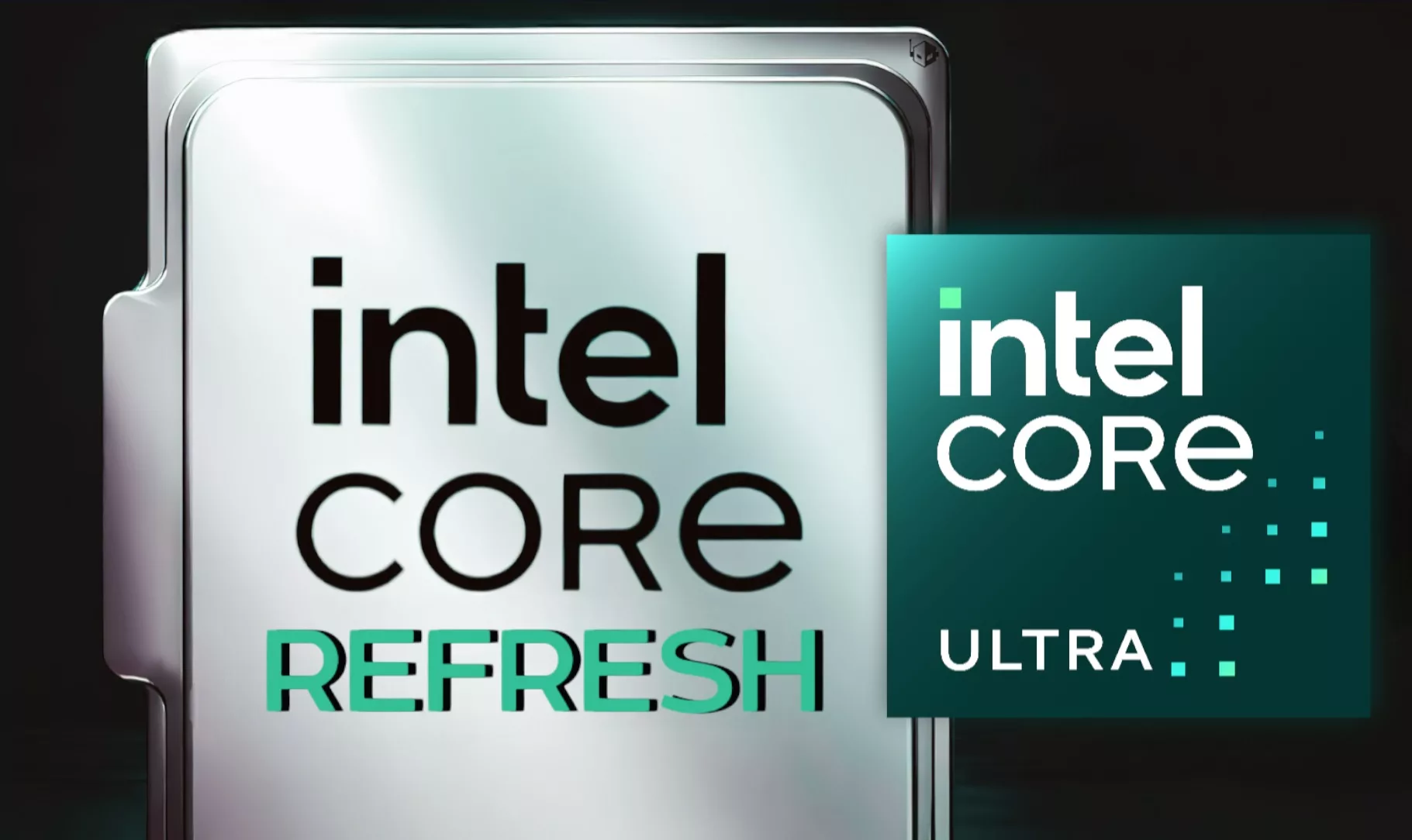 High-quality design showcasing Intel Arrow Lake-S Refresh CPU technology with a modern aesthetic.