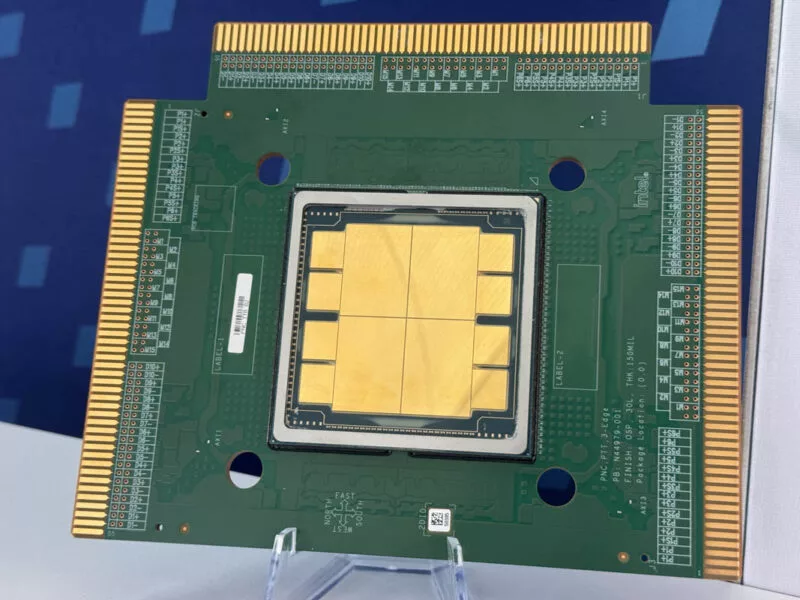 Futuristic semiconductor foundry representing Intel's future opportunities and uncertainties with advanced technology.