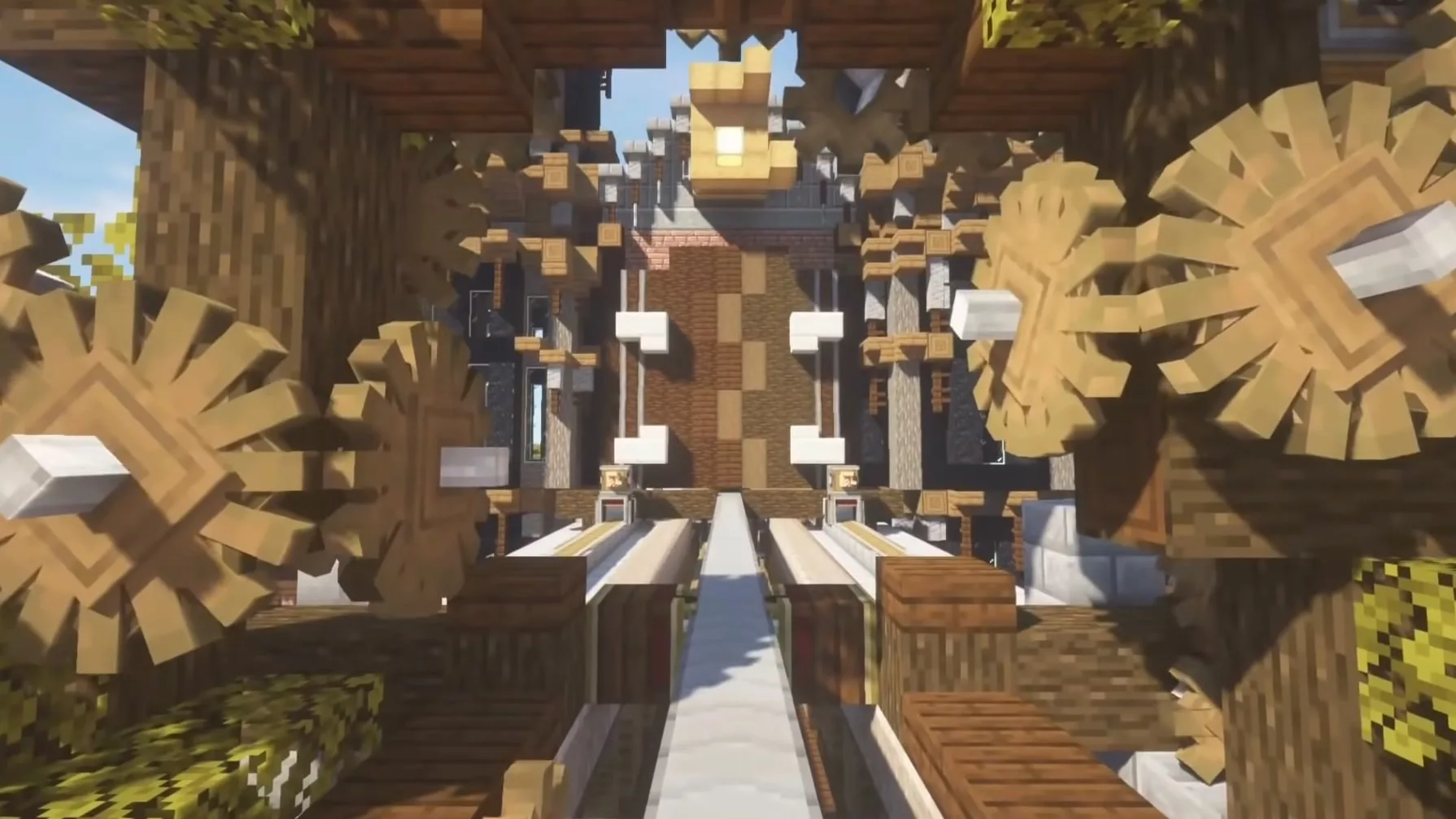 A dynamic and vibrant visual representation of a Minecraft mod supporting 100,000 players, showcasing diverse landscapes and player interactions.