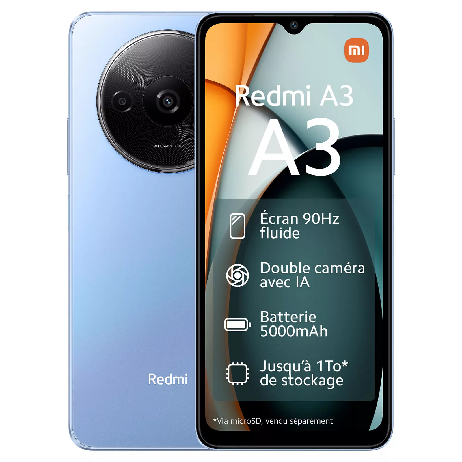 High-quality illustration of Xiaomi Redmi smartphones showcasing modern design and technological features.