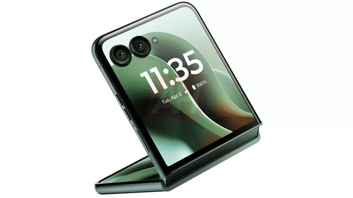 Modern aesthetic image of Motorola Razr 60 Ultra smartphone showcasing its innovative design and features.