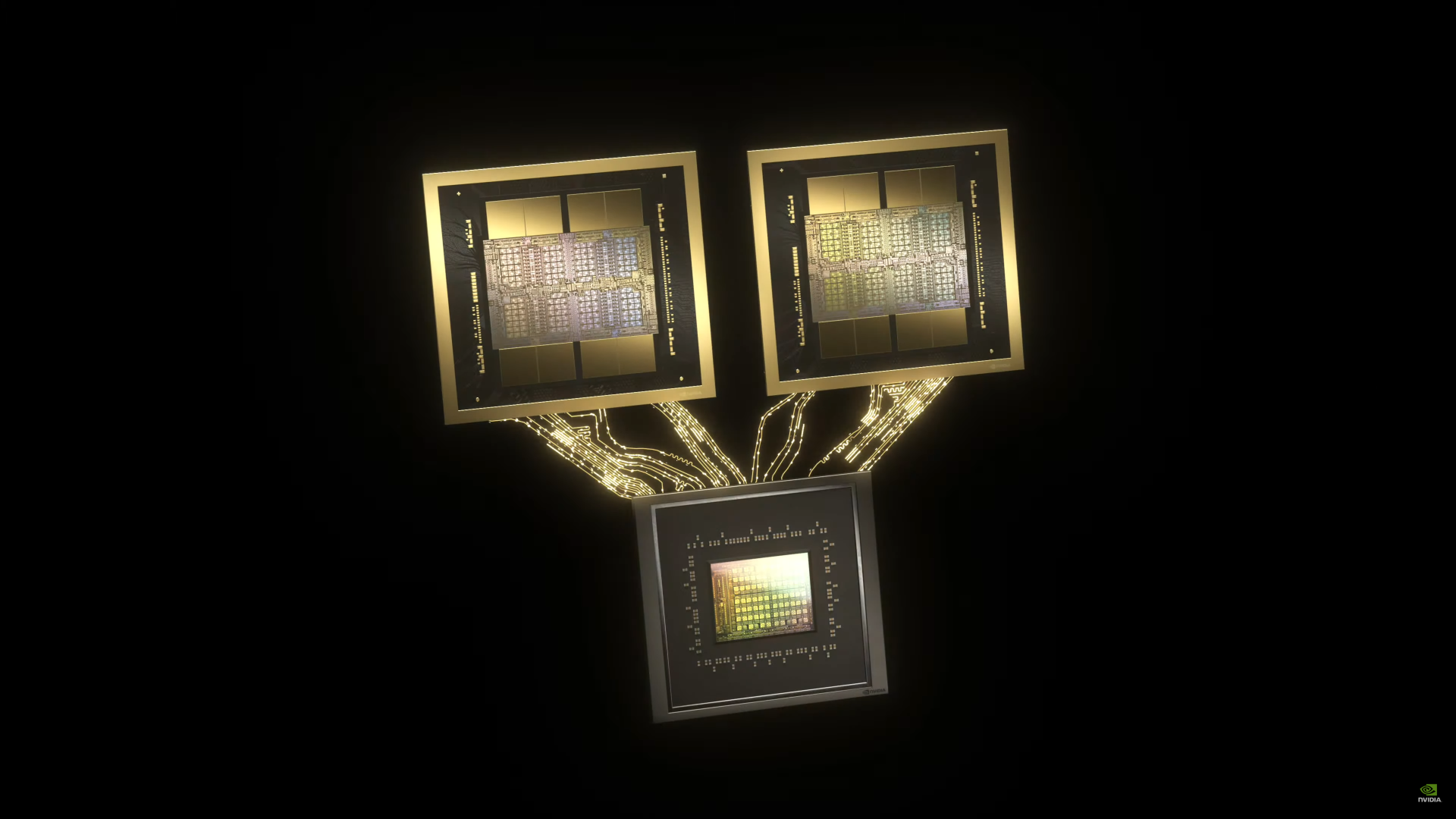 Futuristic illustration of NVIDIA Blackwell Ultra and Rubin AI architectures showcasing advanced technology and design.