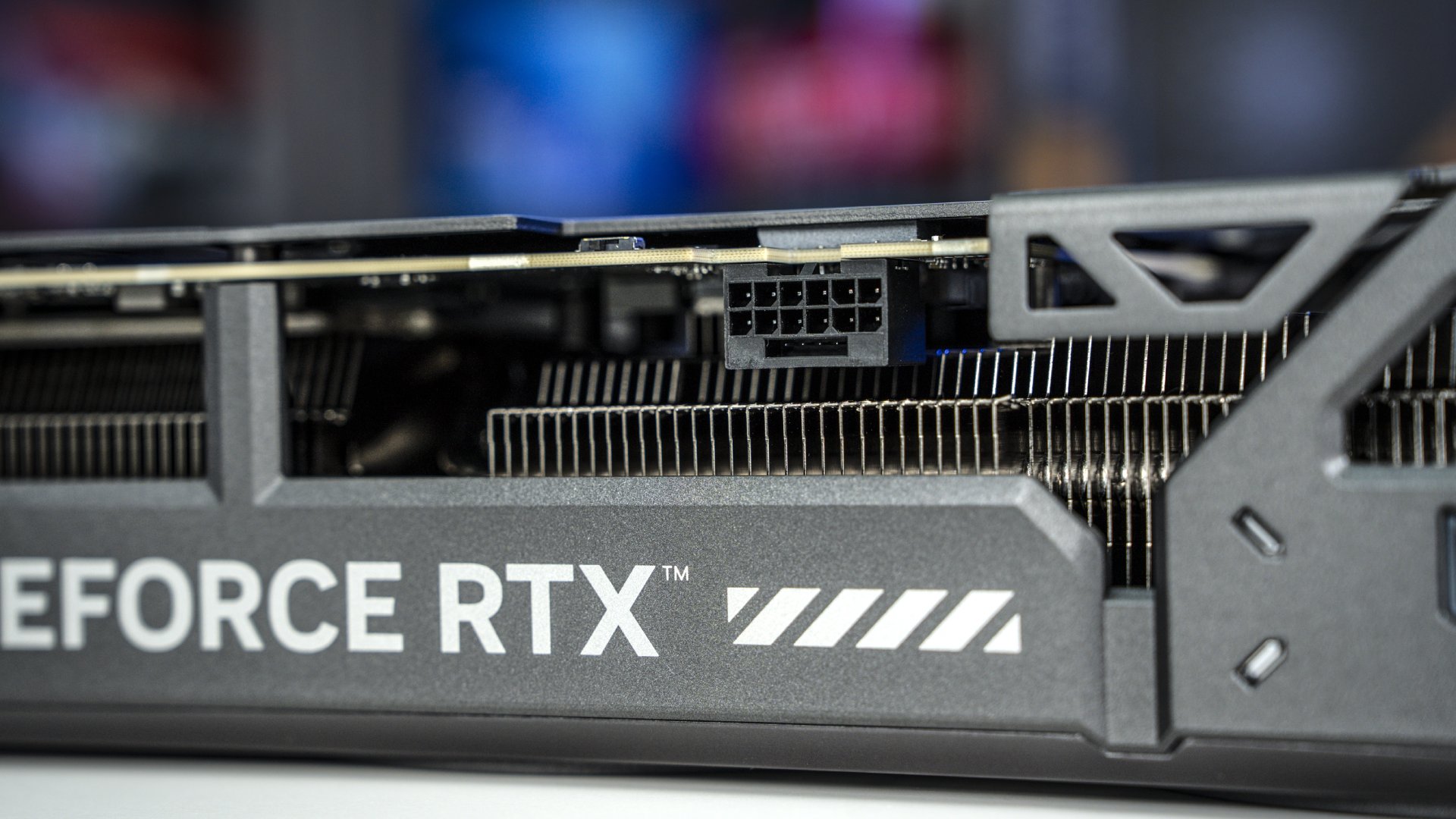 A futuristic representation of NVIDIA RTX 50 series graphics cards showcasing advanced technology and price reduction concept.