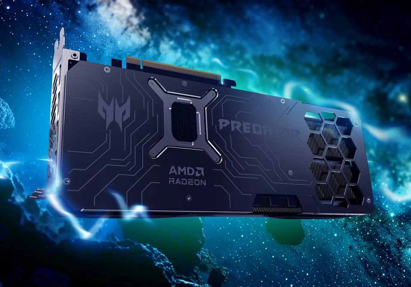 High-quality image of Acer Nitro Radeon RX 9060 XT graphics cards in modern design.