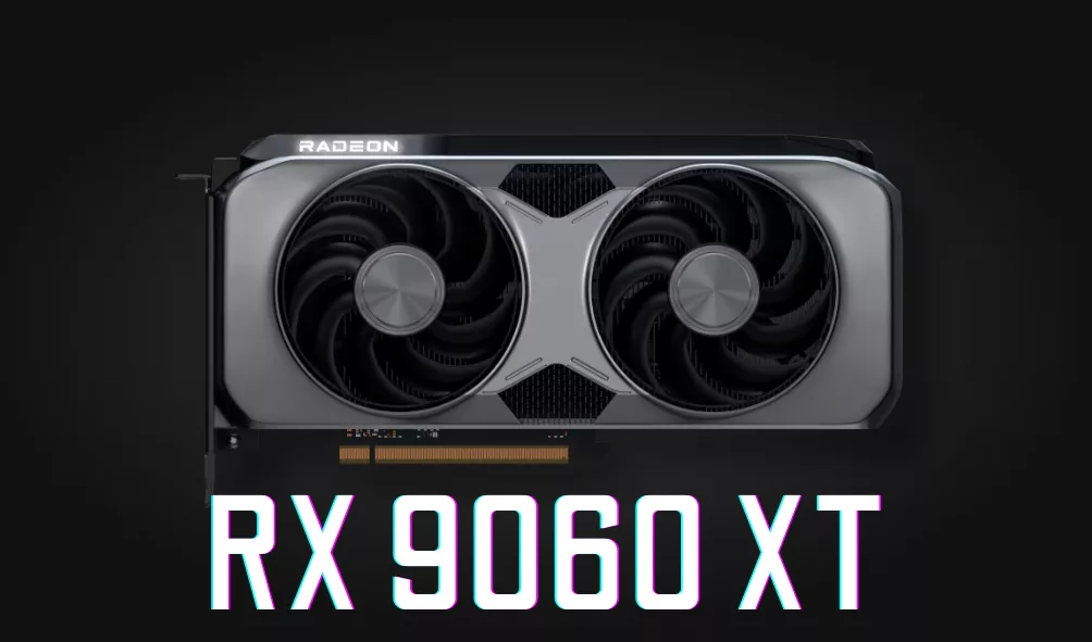 Modern and high-quality graphic of Radeon RX 9060 XT showcasing its sleek design and technological innovation.