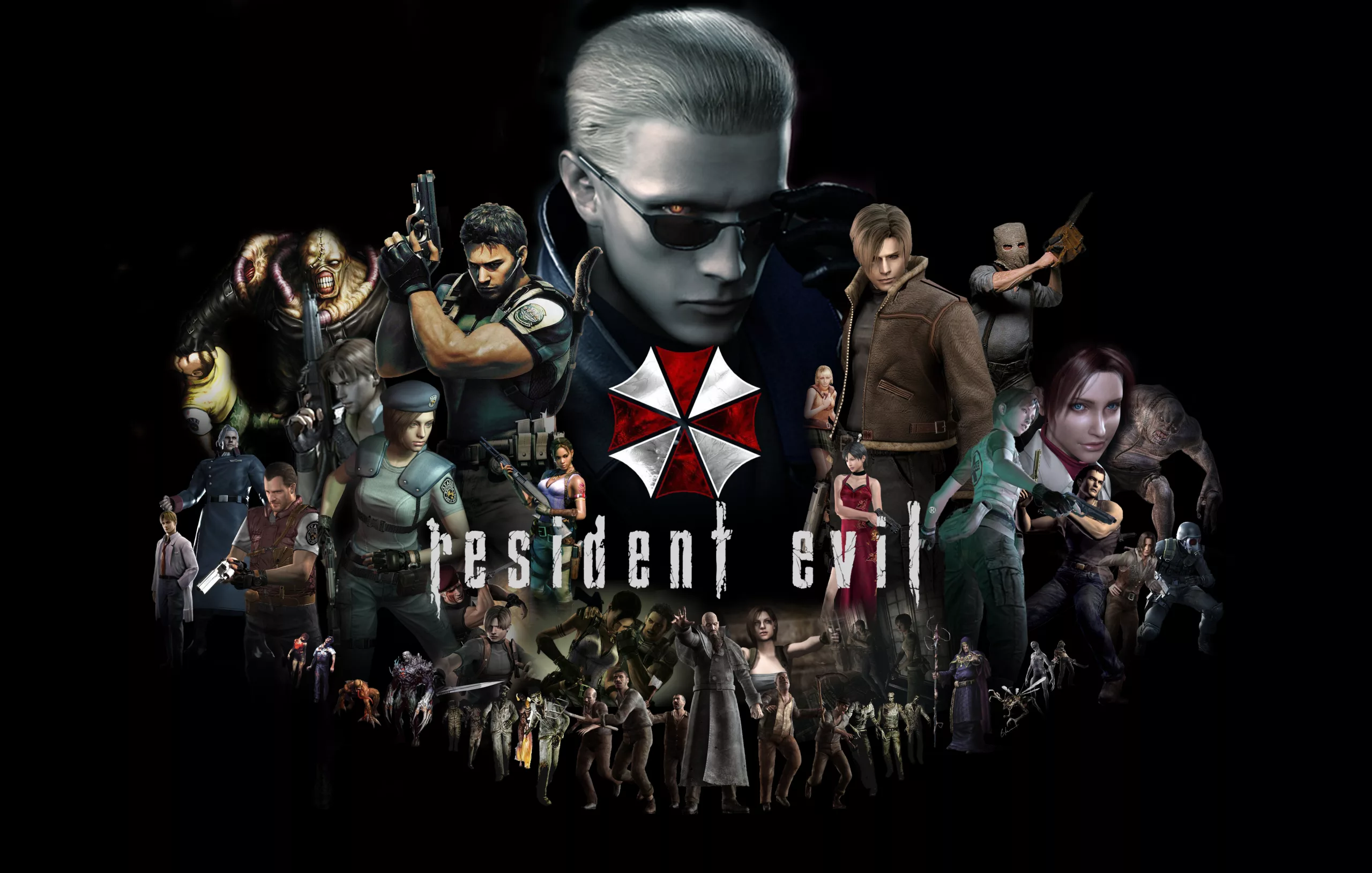 Modern graphic showcasing the latest sales figures for Resident Evil video games with futuristic and creative design elements.