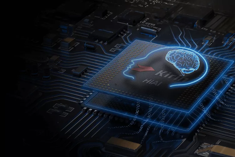 A modern illustration of Huawei's Kirin X90 and Kirin X90 processors highlighting their features and security.