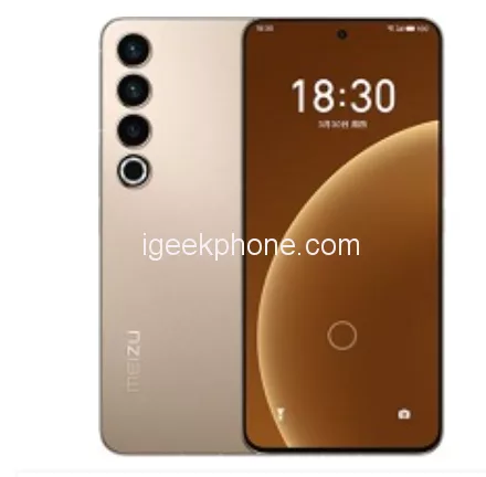 High-quality image of the Meizu 22 smartphone showcasing its modern and sleek design in a futuristic setting.
