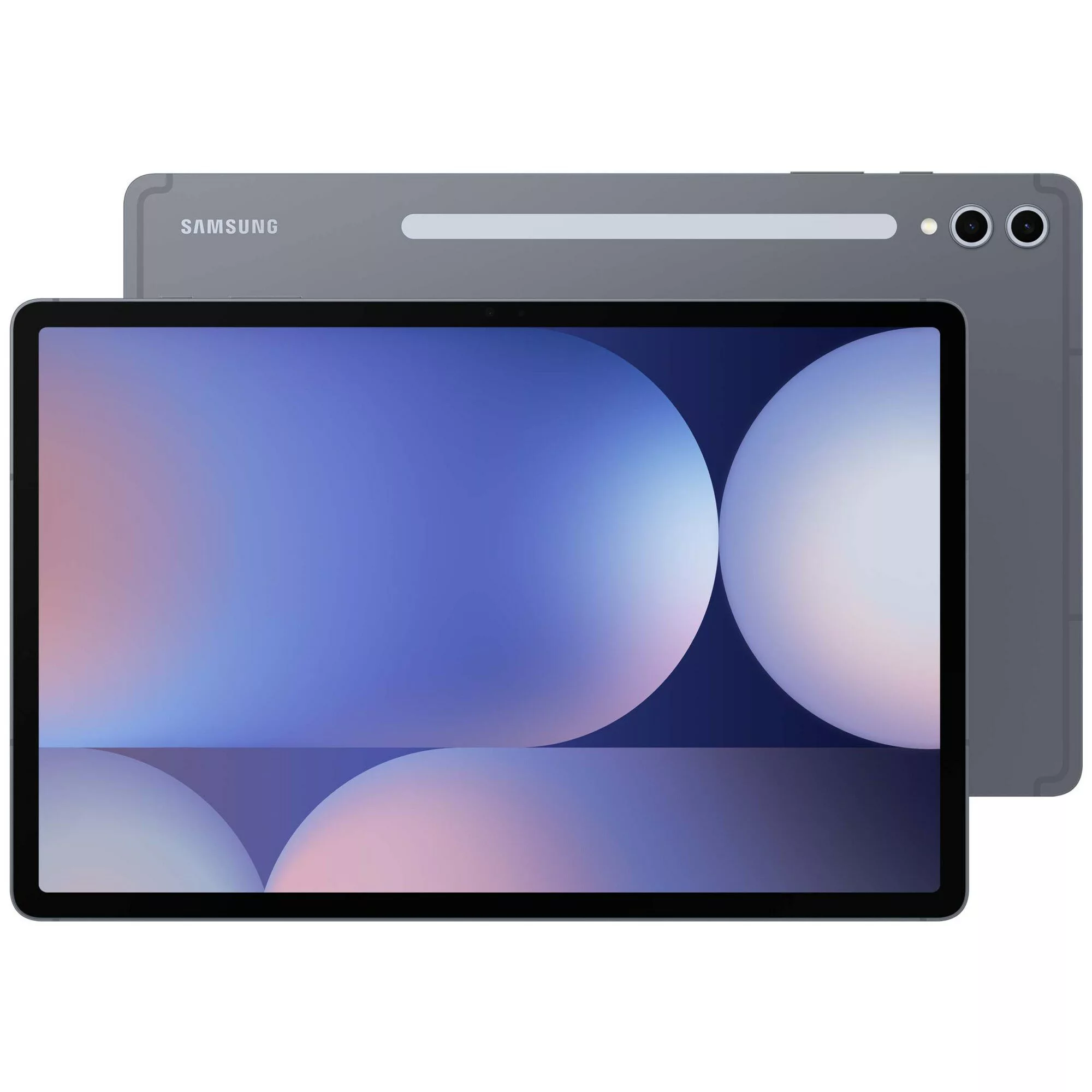 A modern aesthetic representation of Galaxy Tab S10 featuring One UI 7, with a futuristic tech background.
