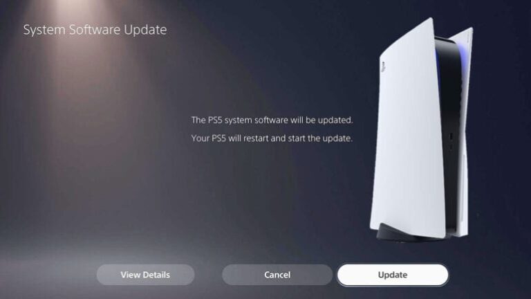 Modern graphic representing the latest PS5 update with new features and innovative design.