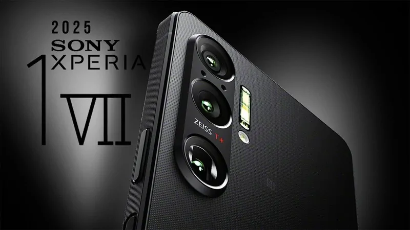 Aesthetic visual representation of the Sony Xperia 1 VII smartphone showcasing its modern design and technological features.