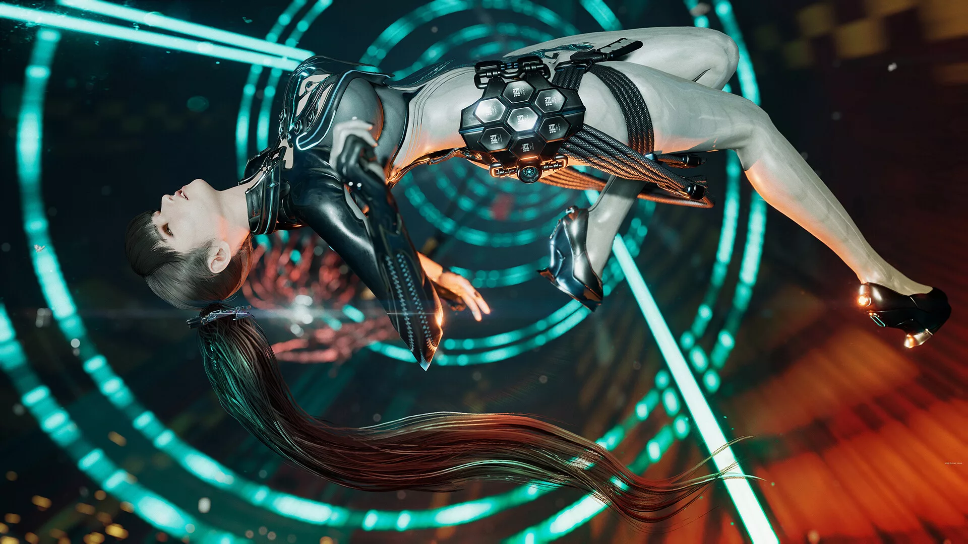 Exciting digital artwork announcing the continuation of Stellar Blade, featuring futuristic technology and vibrant colors.