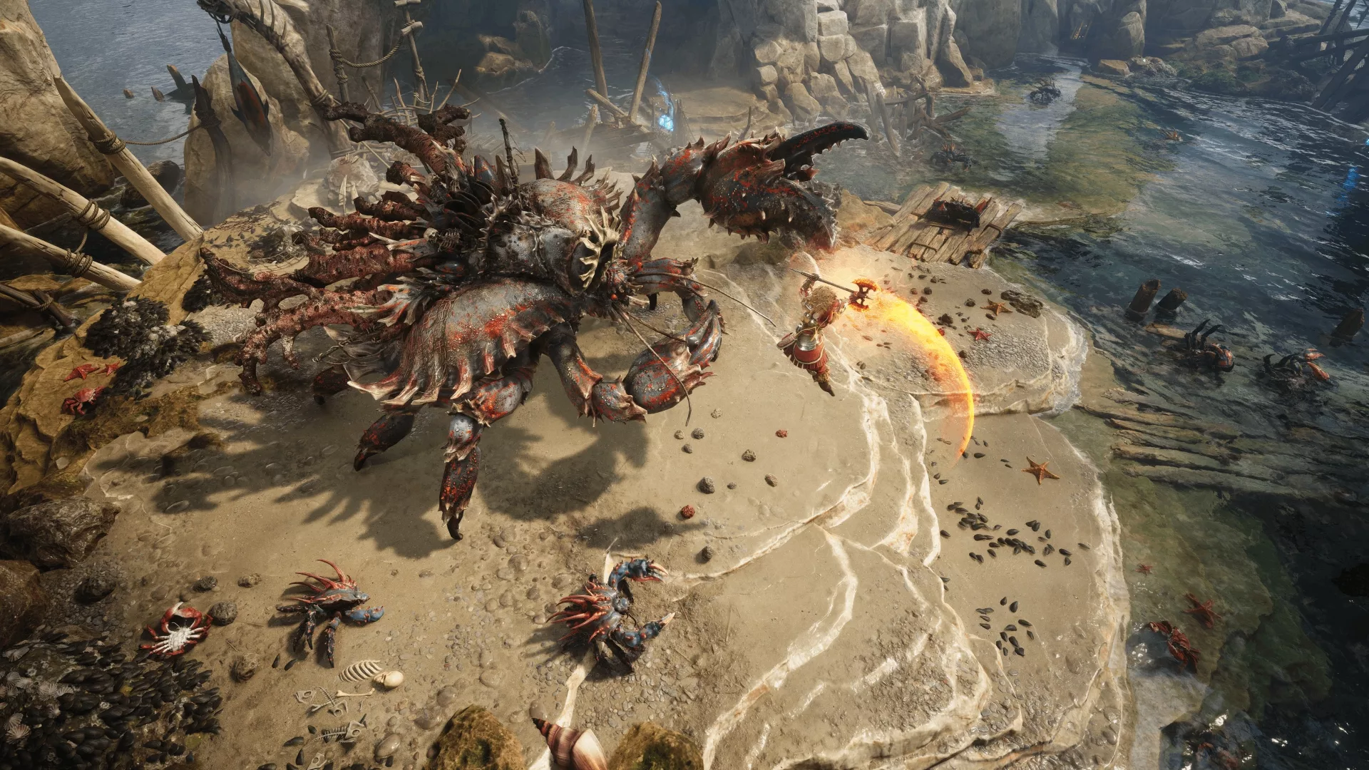 High-quality visual representation inspired by Titan Quest II and its early access launch delay, showcasing mythical warriors and ancient civilization elements.