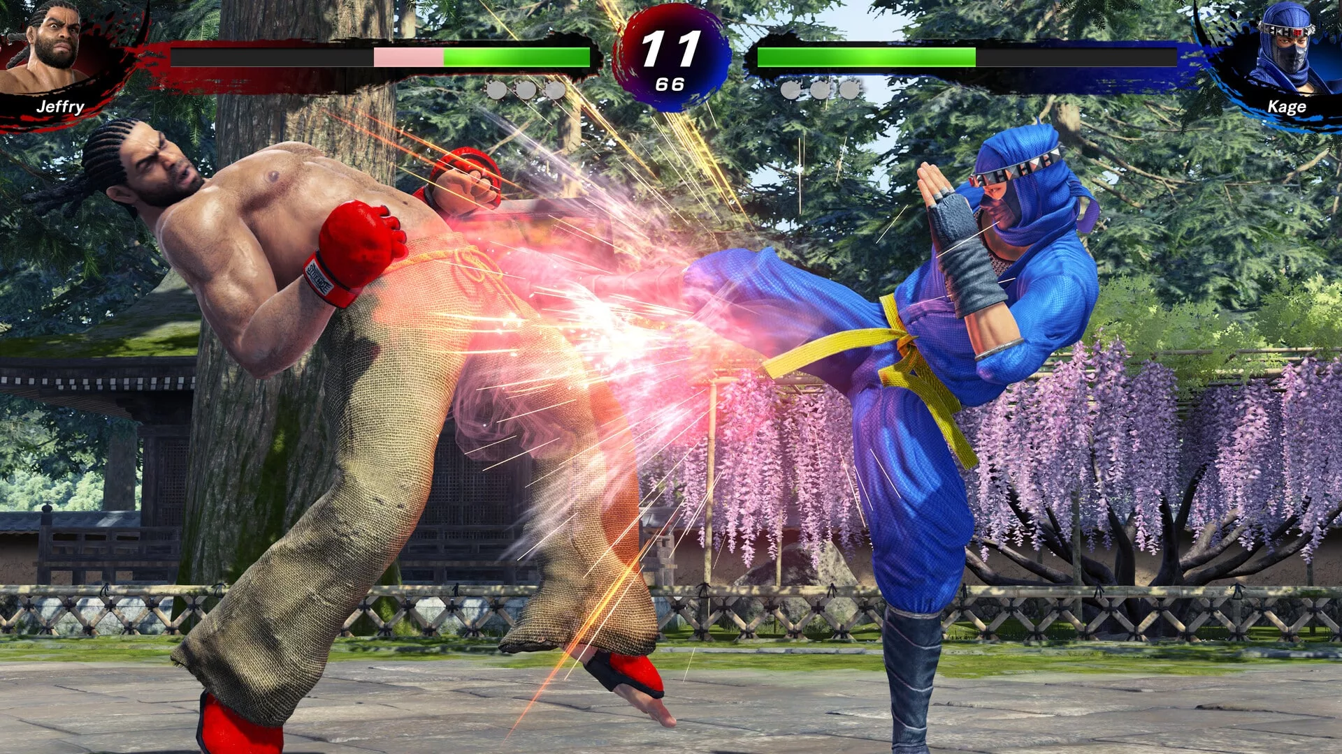 A modern, aesthetic graphic representing Virtua Fighter 5 R.E.V.O. featuring dynamic characters in a high-tech battle scene.