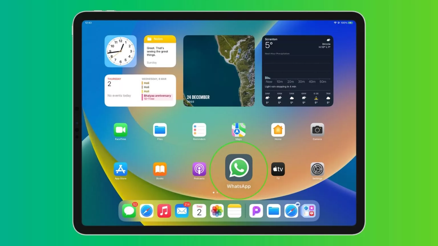Visual representation of WhatsApp for iPad showcasing its new local experience in a modern and aesthetic design.