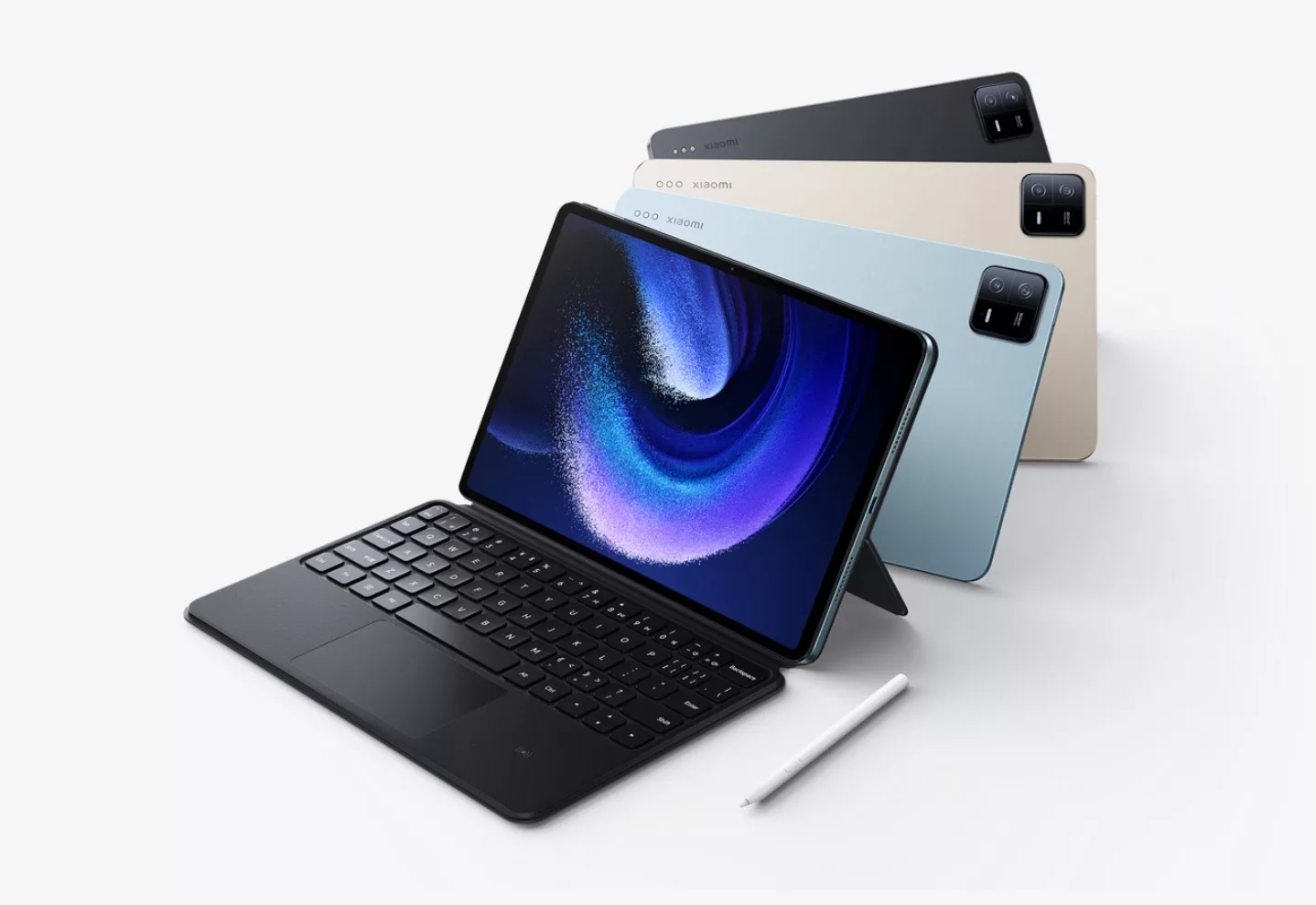 Modern Xiaomi 7 Pad Ultra tablet displayed in a sleek tech environment, highlighting its features.