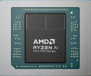 A modern visual representation of the Ryzen AI Max Pro 385 mobile performance chip, showcasing innovative technology and advanced design.