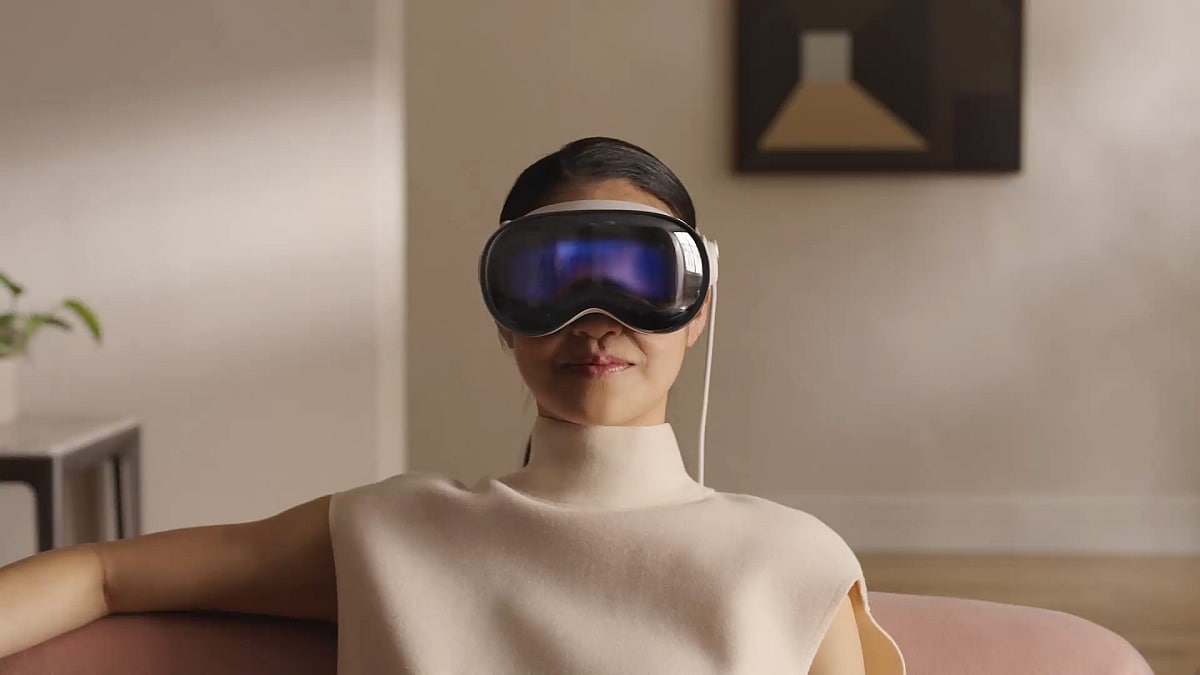 A high-quality artistic representation of the Apple Vision Pro 2 showcasing its sleek design and futuristic technology.