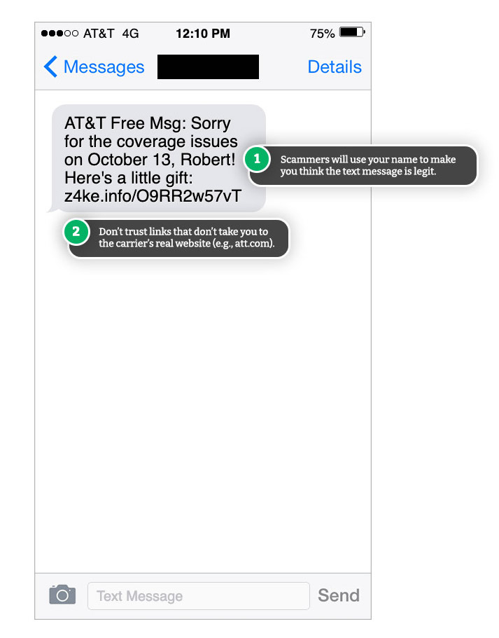A high-quality modern graphic illustrating the concept of fake reviews and a technology scandal related to AT&T.