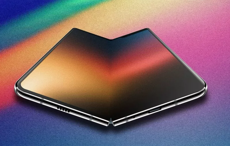 A modern visual representation of a foldable iPhone showcasing Apple's innovative design and technology.