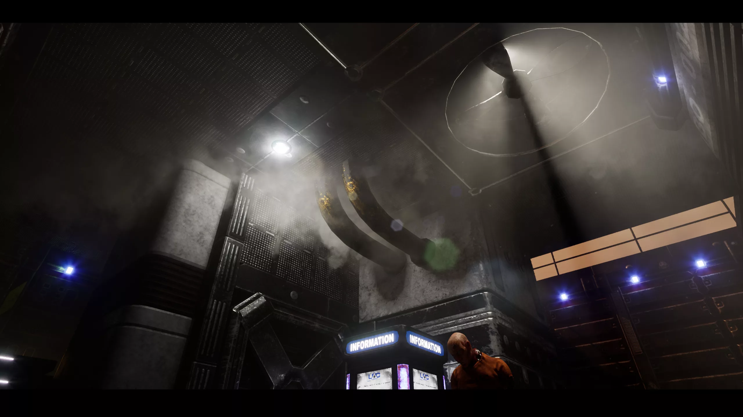 Futuristic artistic representation of DOOM 3 Remake using Unreal Engine 5.5, showcasing a dark and atmospheric sci-fi horror environment.