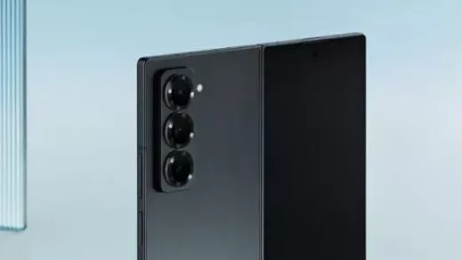 Samsung Z Fold 7 smartphone showcasing its innovative design and flexible screen in a modern and sleek setting.