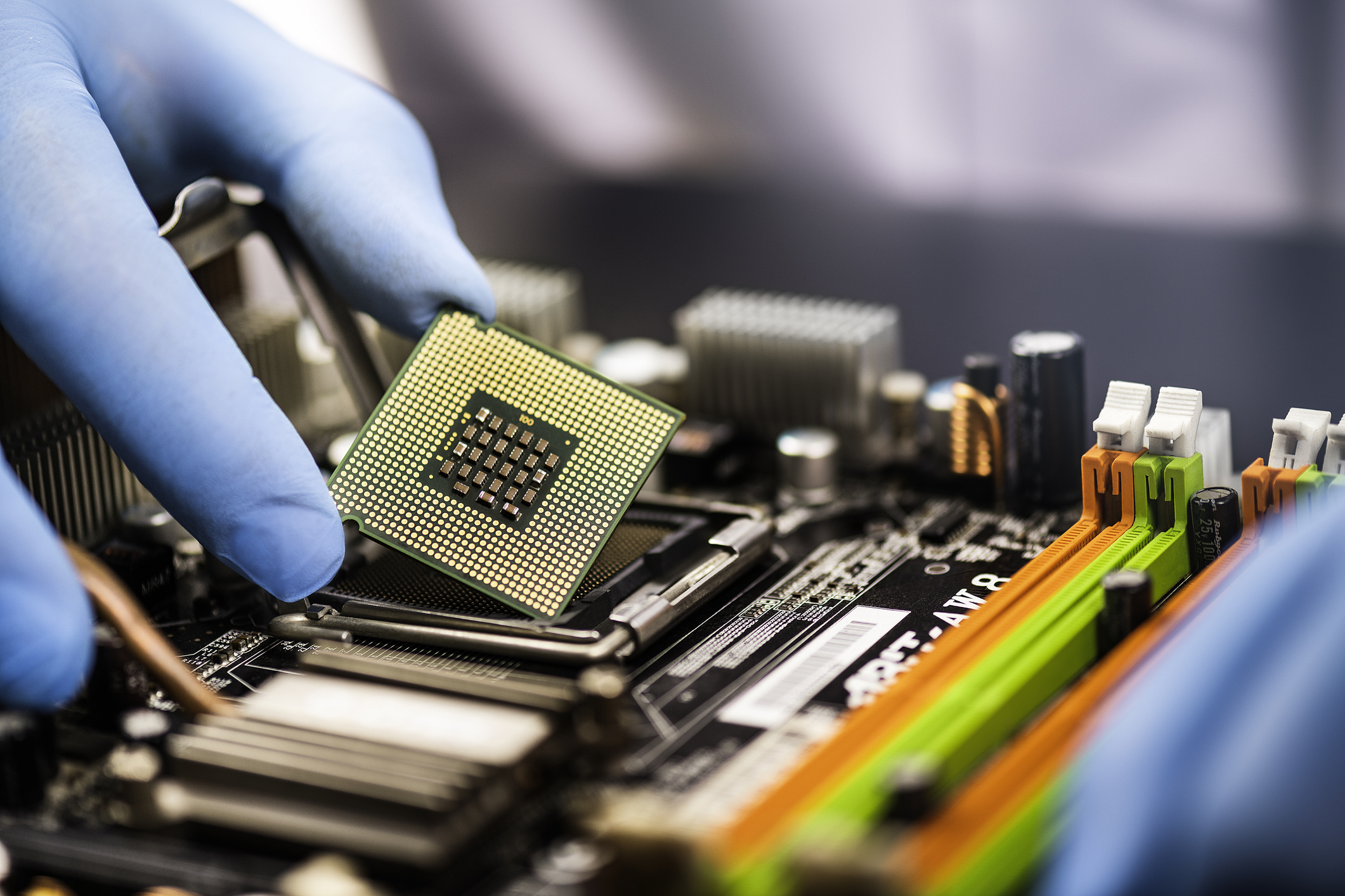 A modern illustration depicting Samsung Foundry's 2nm chip manufacturing process, showcasing technological innovation with abstract circuits and futuristic design.