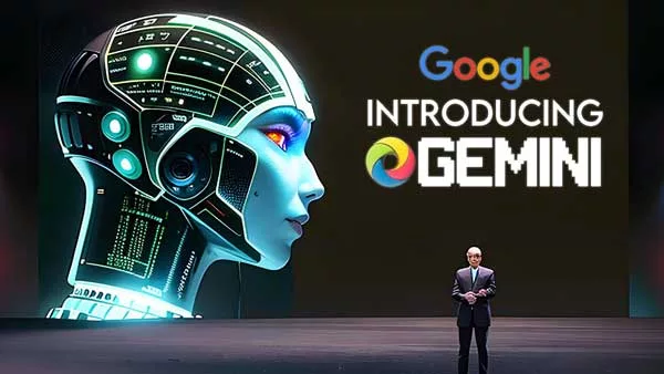 A modern, vibrant illustration of Google Gemini AI designed for children, featuring playful elements and a joyful atmosphere.