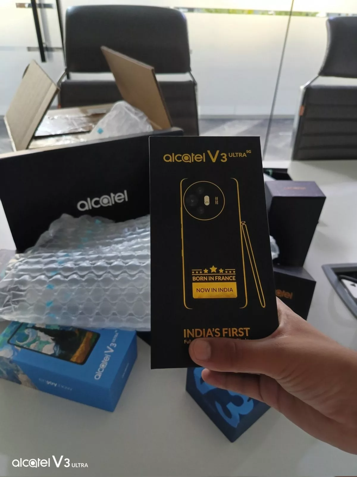 Alcatel V3 Ultra 5G smartphone design showcasing its modern features and sleek aesthetics.