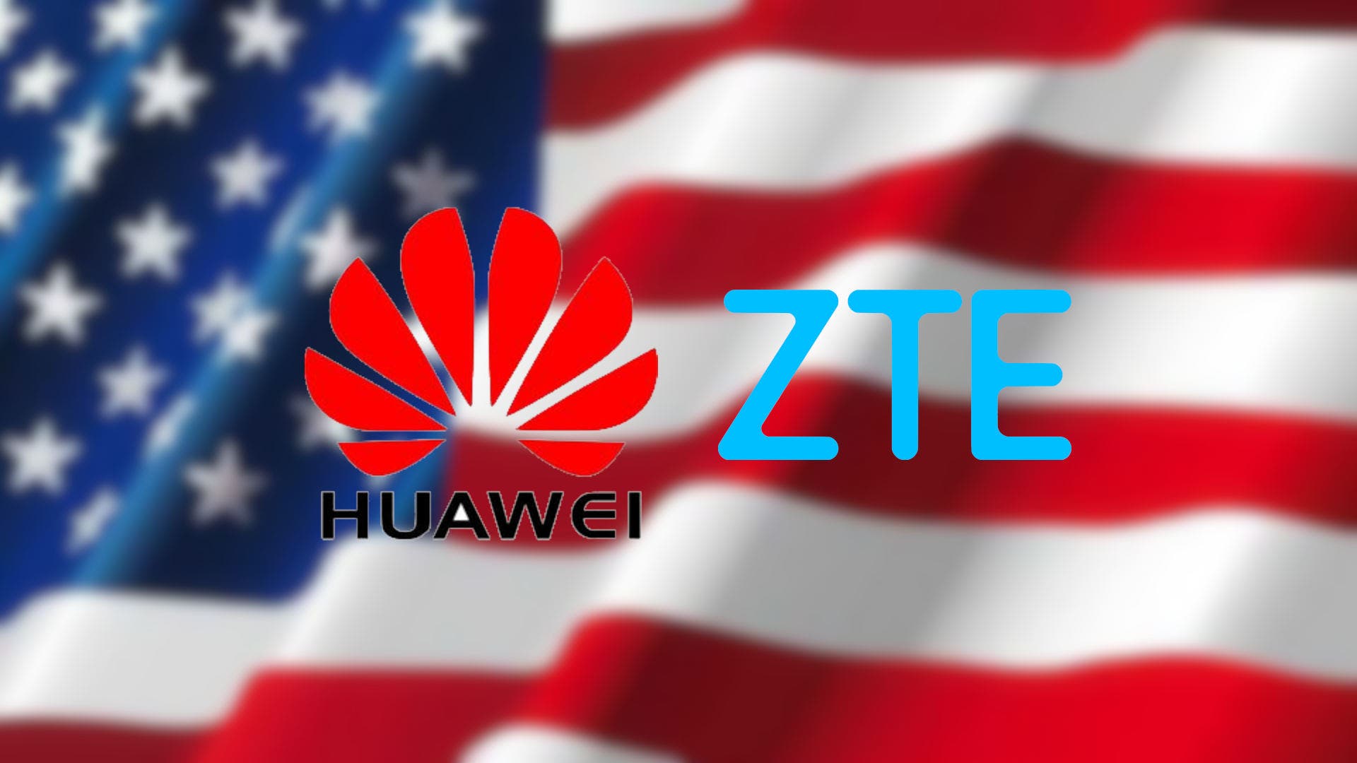 Modern graphic analyzing Huawei and ZTE's impact and FCC concerns in the USA, featuring tech elements and a sophisticated aesthetic.