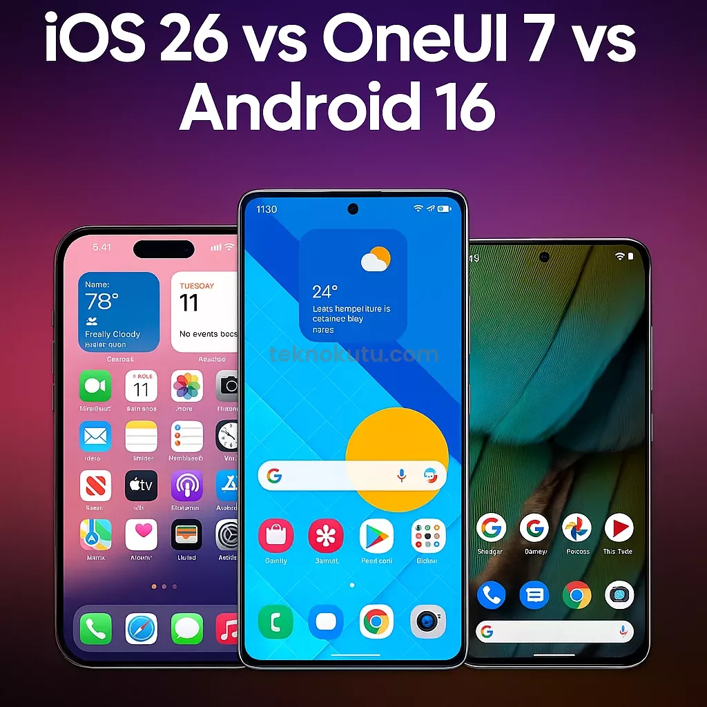 iOS 26 vs OneUI 7 vs Android 16: Tasarım, Denetim Merkezi ve Kamera Karşılaştırması