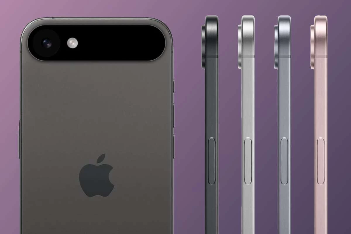 A modern depiction of the iPhone 17 Air showcasing its portless design and innovative features.