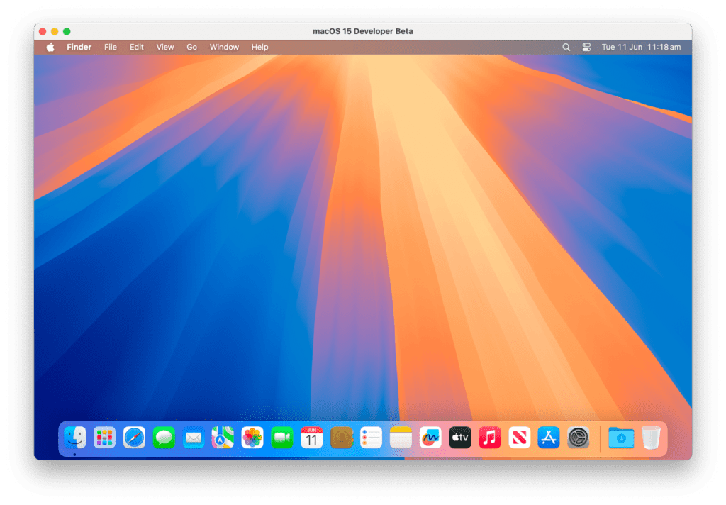 A high-quality, modern design of the macOS Sequoia 15.4 mailbox interface, featuring a sleek user interface with vibrant colors and a technological theme.