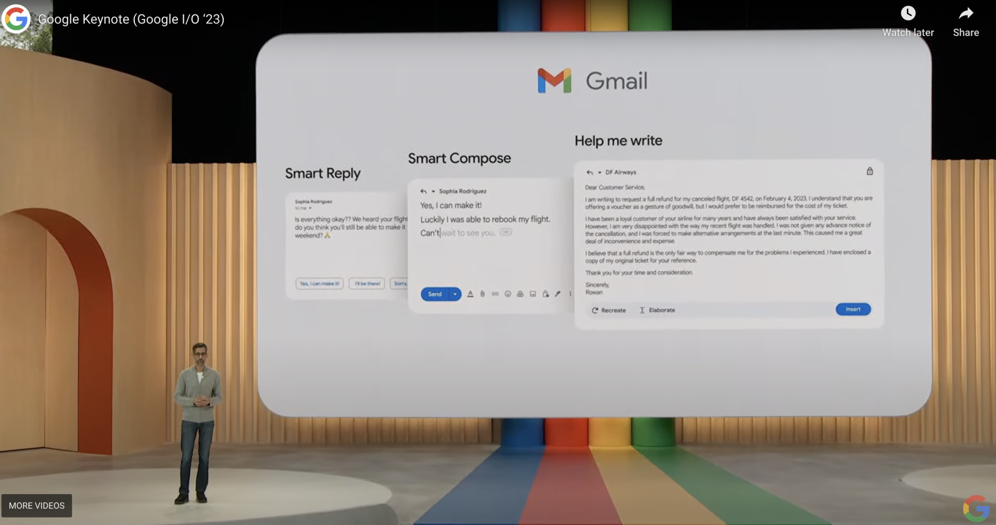 A creative illustration showcasing a Gmail AI update for enhanced search experience, featuring modern digital design elements.