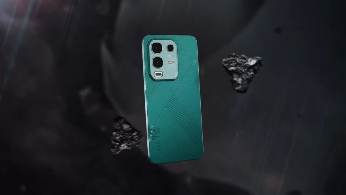 Modern artistic representation of Infinix Note 50x smartphone as the best gaming device, showcasing vibrant colors and gaming accessories.