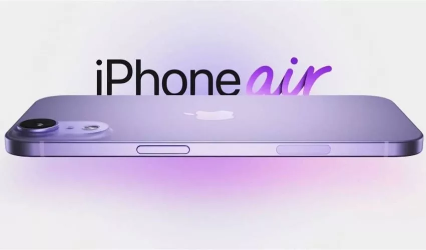 A modern and aesthetic graphic displaying the battery capacity of iPhone 17 Air, suitable for social media and blog usage.