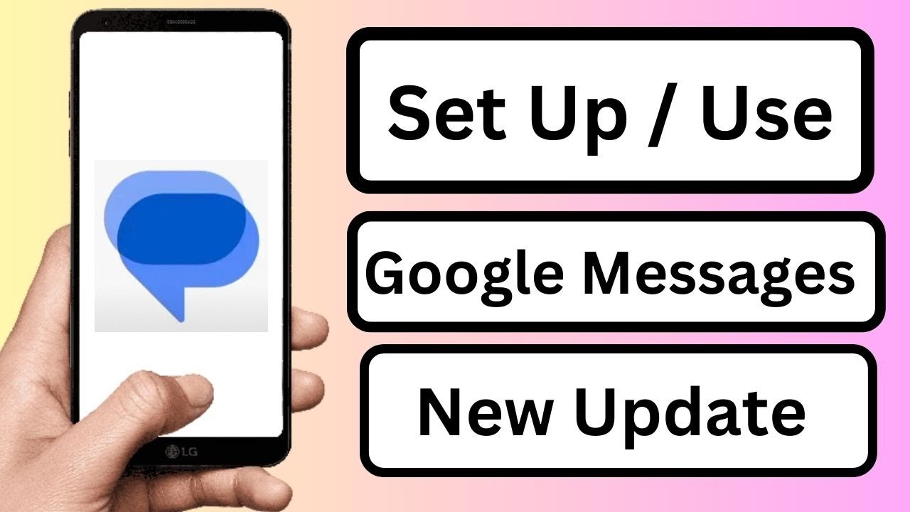 Modern graphic representing YouTube feature in Google Messages, showcasing technology and connectivity.