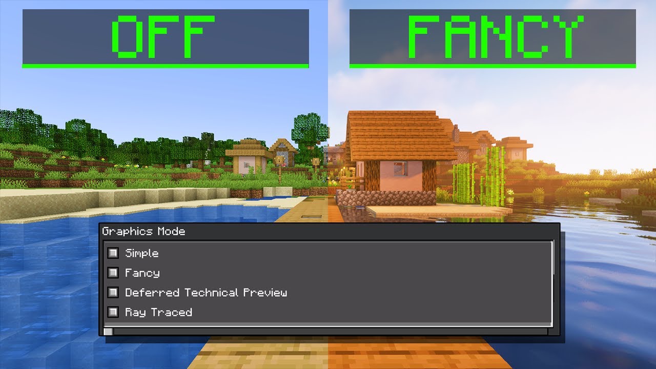 A vibrant Minecraft landscape showcasing lush trees and sparkling waters, symbolizing the 'Vibrant Visuals' graphics update.