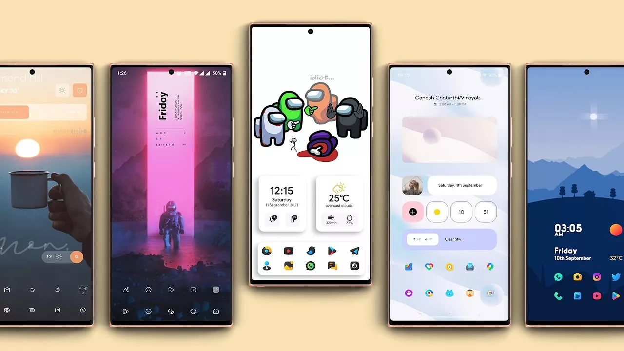 A modern and aesthetic representation of Android 16 theme customization showcasing vibrant colors and sleek user interfaces.