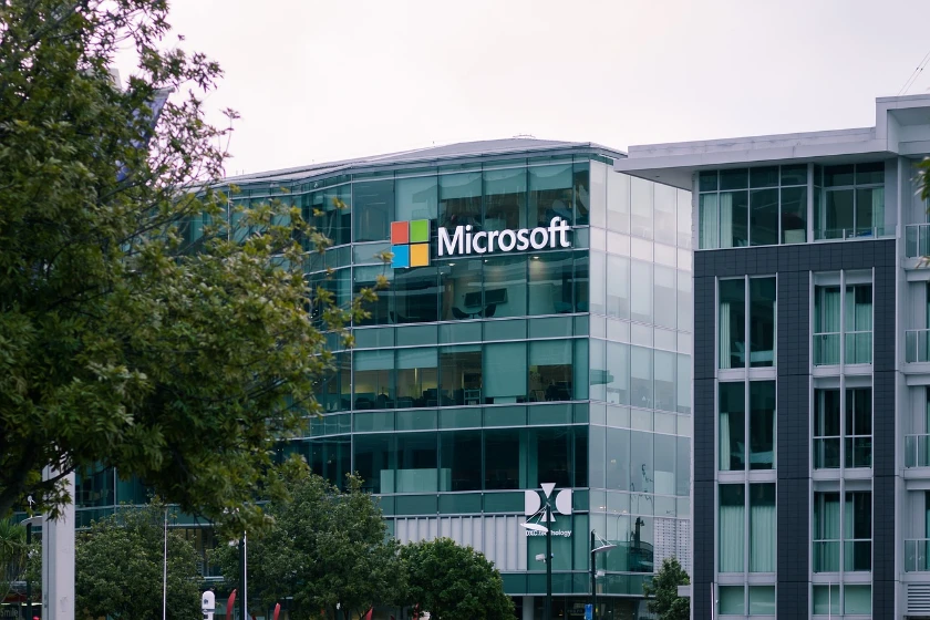 A modern office environment showcasing Microsoft's approach to workforce reduction and operational efficiency.